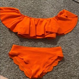 over the shoulder bikini set